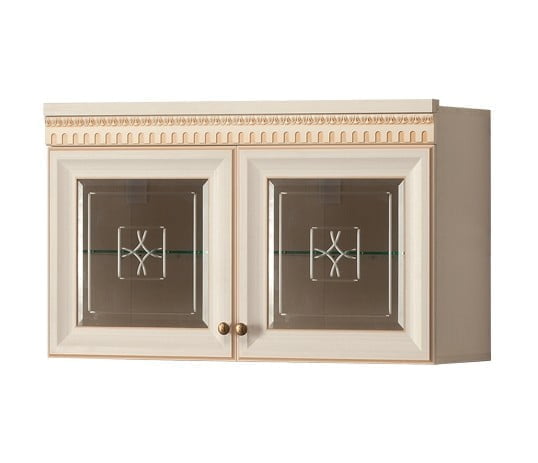 Шкаф навесной Марлен 480 Кремовый белый Патина_0