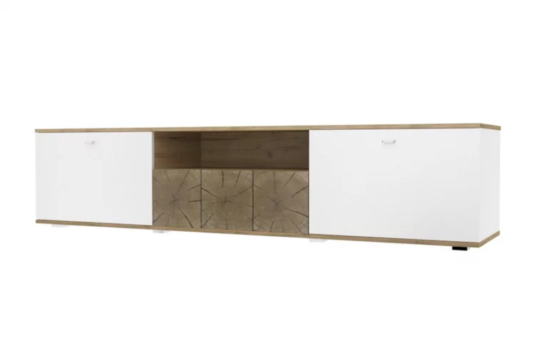 Тумба ТВ 2000 Фиджи ЛД.659.040.000 Дуб Золотой/Белый_0