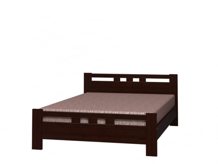 Кровать из массива Вероника 2 200х90 Орех темный_0