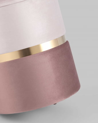 Пуф Кэрри с ящиком велюр Розовый_5