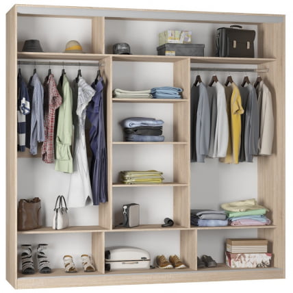 Шкаф-купе Б-220х235х60-2(ЯШТ-Д10Д10Д10) / B-220х235х60-2(ЯШТ-D10D10D10)_1