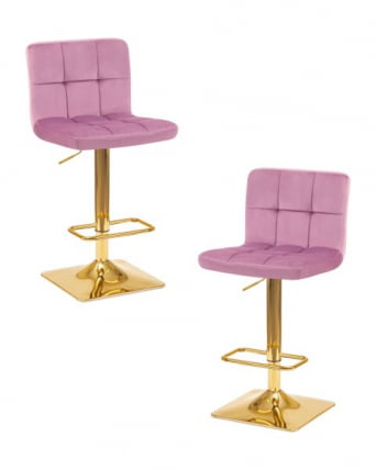 Стул барный ДОБРИН ГОЛДИЕ (пудрово-сиреневый велюр (МДЖ9-52)) 2 шт / DOBRIN GOLDIE (MJ9-52))_0