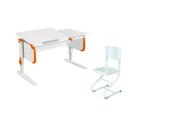 Стол универсальный трансформируемый Parta 1/75-40 + Stul Белый Оранжевый_0