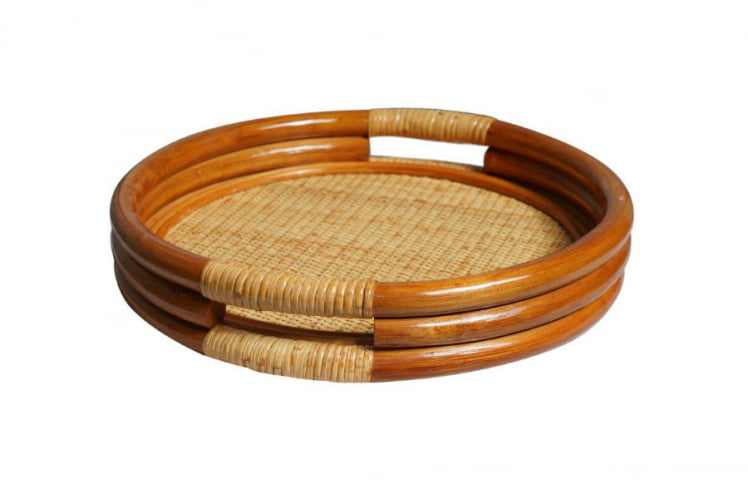 Поднос круглый 21/03 коньяк_0