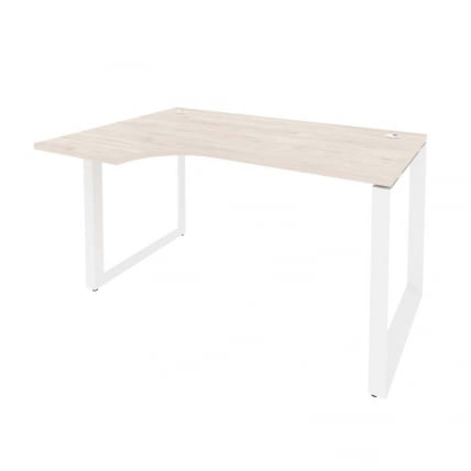 Стол эргономичный левый на О-образном м/к ONIX O.MO-SA-2L Денвер Светлый/Белый_0