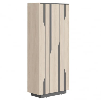 Шкаф высокий Line СФ-574204 Дуб светлый Черный графит_0