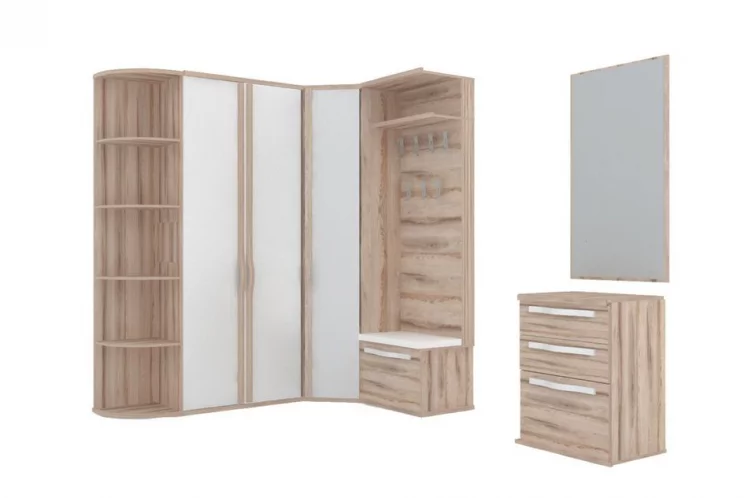 Тумба для обуви Марта ЛД 124.120.000 Белый Дезира Эш_1