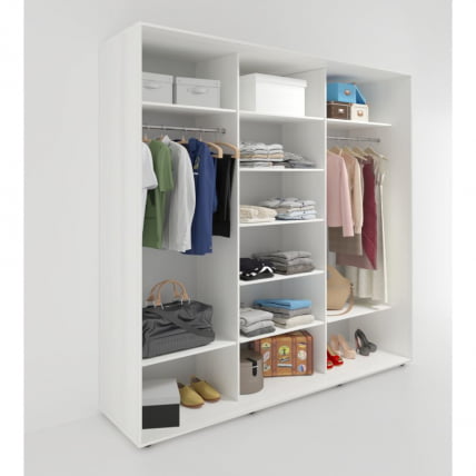 Шкаф-купе 3-х дверный Акцент-Дуэт КЛ 2100х600 Выбеленное дерево_1