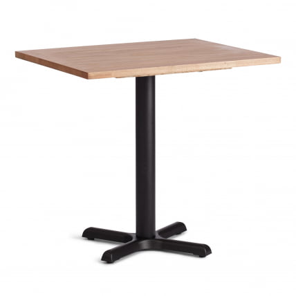 Стол VALHALLA дерево вяз/железная опора, 80х65х76 см, груша №3/черная опора_0