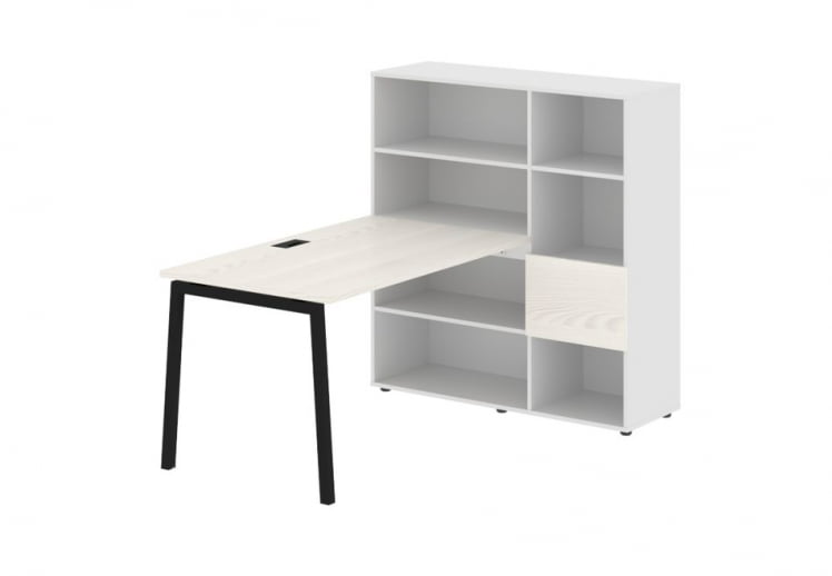 Рабочая станция EDIS ELRST 1213 Ясень Траун Черный Белый_0