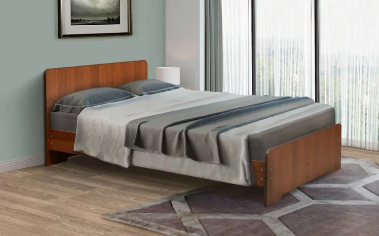 Кровать на уголках №5 1200*2000 Ясень Шимо светлый_0