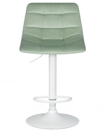 Стул барный DOBRIN TAILOR WHITE Пудрово-мятный велюр MJ9-87_5