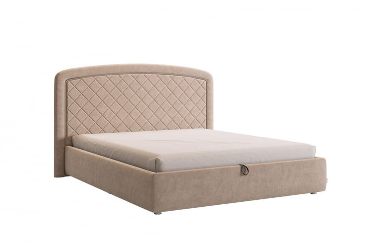 Кровать 1.6 Сильва 2 с подъем. механизмом ZP.KM1.6-18 капучино (велюр)_0