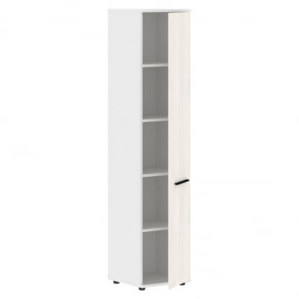 Шкаф-колонка с глухой дверью ЕДИС ЕХCС 42.1 Ясень Траун Черный Белый / EDIS EHCS_1