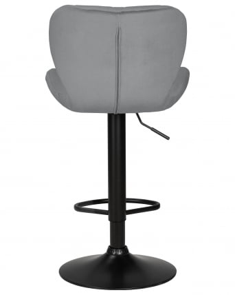 Стул барный DOBRIN BARNY BLACK (серый велюр (MJ9-75))_4