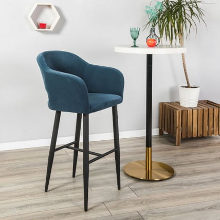 Кресло Бар Oscar Б Diag blue/черный_5