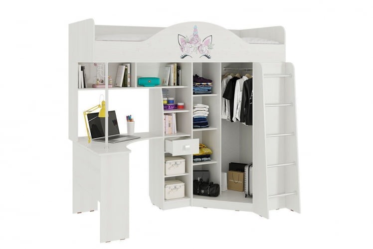 Детский комплекс Фэнтези MDF-08 белый рамух_1