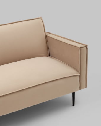 Диван прямой Кассель велюр Бежевый_6