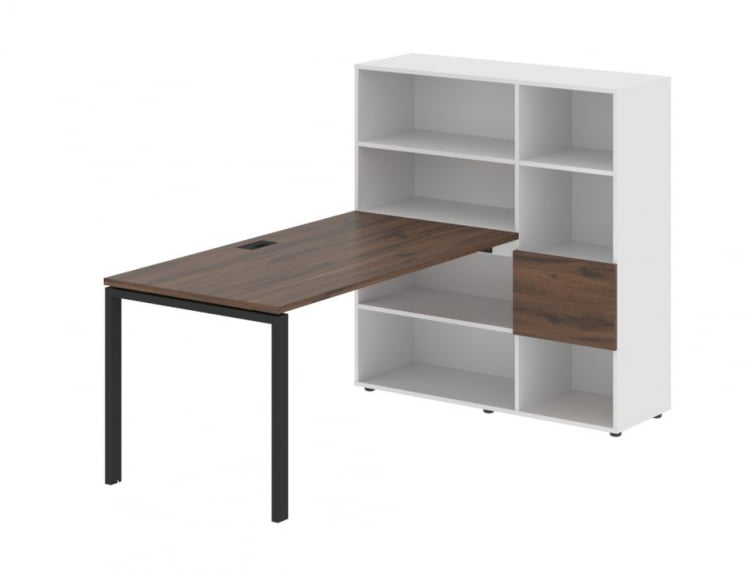 Рабочая станция EDIS EURST 1215 Дуб Денвер темный Черный Белый_0