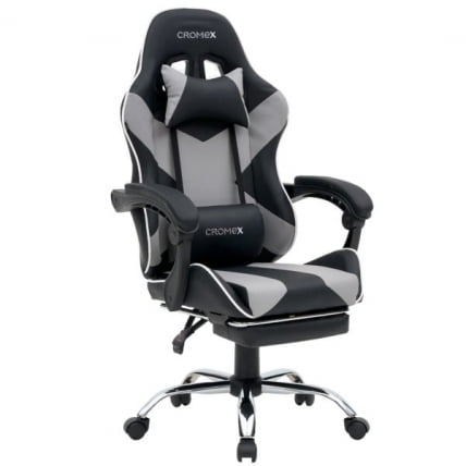 Кресло компьютерное CРОМЕКС (КРОМЕКС) Ваве ГМ-145 экокожа черное/серое / CROMEX Wave GM-145_0