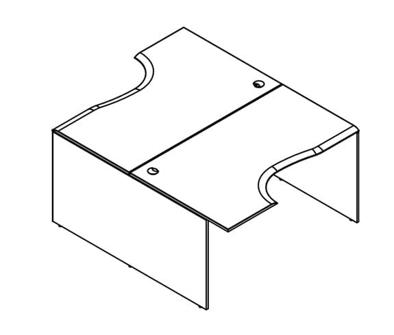 Двухместная рабочая станция W2CET 169.1 Дуб сонома_1
