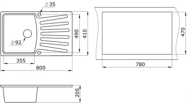 Кухонная мойка GRANULA 8001 Песок_2