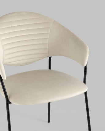 Стул Алексис велюр Бежевый_7