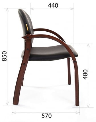 Кресло для посетителя CHAIRMAN 659 терра 101 беж матовый/темный орех_4