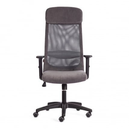 Кресло офисное PROFIT PLT флок/ткань, серый, 29/W-12_4