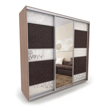 Шкаф-купе 3-х дверный Акцент-Лайн КС 2400х600 Ясень шимо тёмный_0