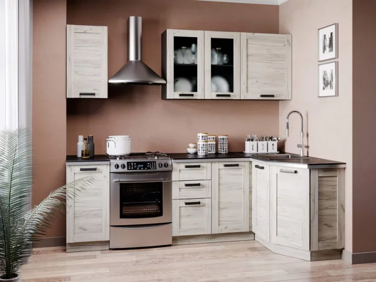 Тумба кухонная 400 с 3 ящиками (4) Винченца ЛД 234.110.000.055 Черный Дуб Крафт белый_2