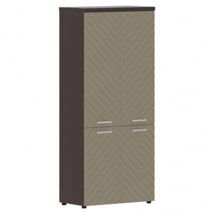 Шкаф с глухими средними и малыми дверьми Torr LUX TLHC 85.3 Венге Магия Капучино_0