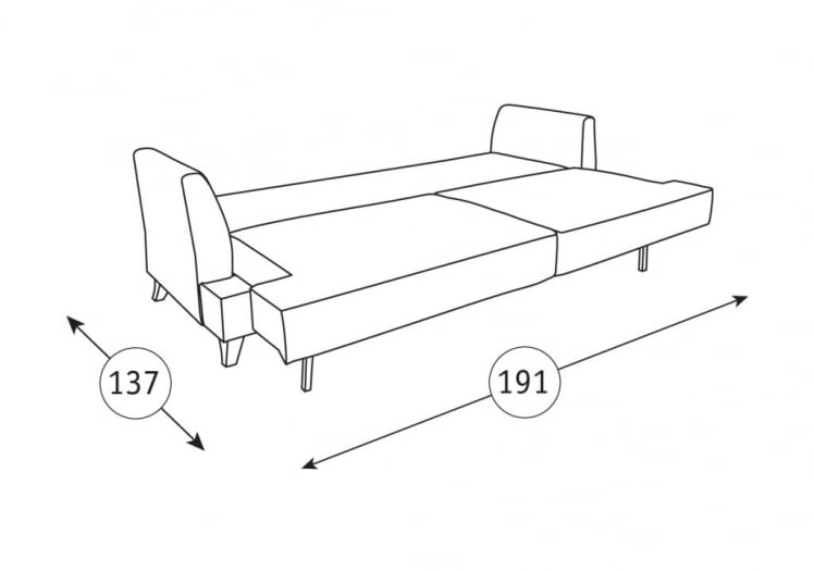 Диван-кровать Дамаск ТД 210. Лаундж 27 Коралл/Фибра Геометрия 18 Бежевый_2