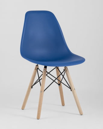 Стул Eames Style DSW синий 4 шт. комплект (разборный каркас)_1