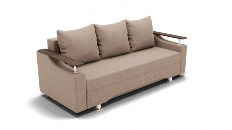 Диван Манго (ЗР) Цвет фасада: Светло коричневый; Тип: Прямой; Материал фасада: Металл/Велюр_0