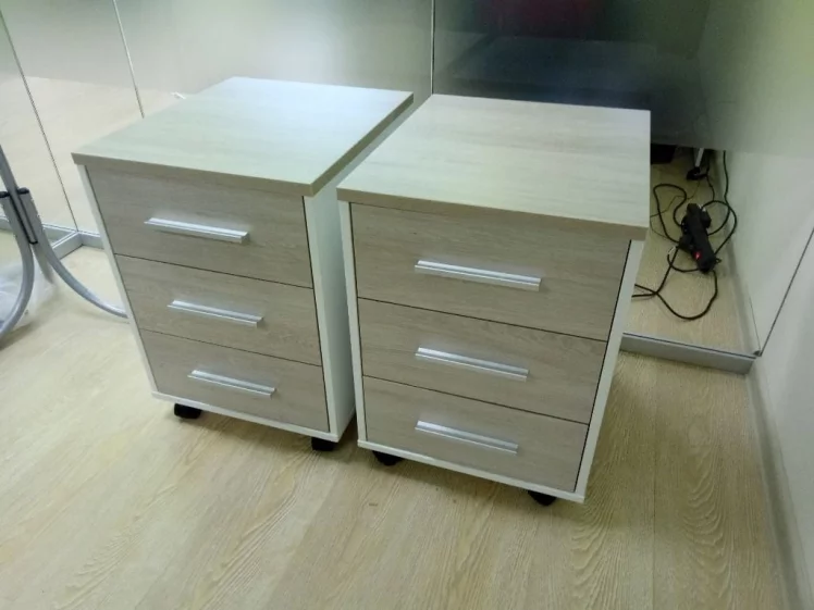 Тумба подкатная Deka 9.05.01 Дуб Сантана светлый/Белый_5