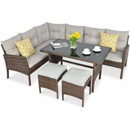 Комплект плетеной мебели AFM-107A Brown_0