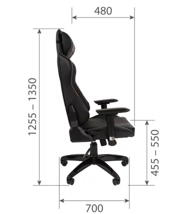 Кресло геймерское CHAIRMAN GAME 44 Черный-серый_4