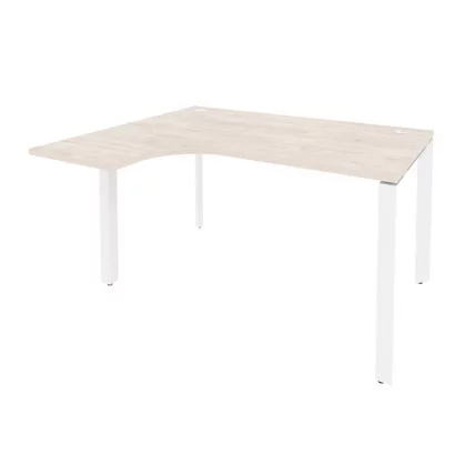 Стол эргономичный левый на П-образном м/к ONIX O.MP-SA-3L Денвер Светлый/Белый_0