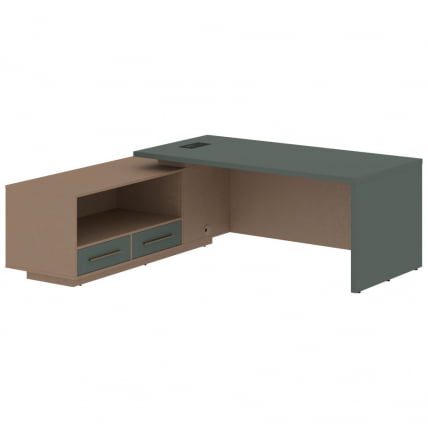 Стол руководителя левый VELION VCT 2119 L Нефрит Кобра_0