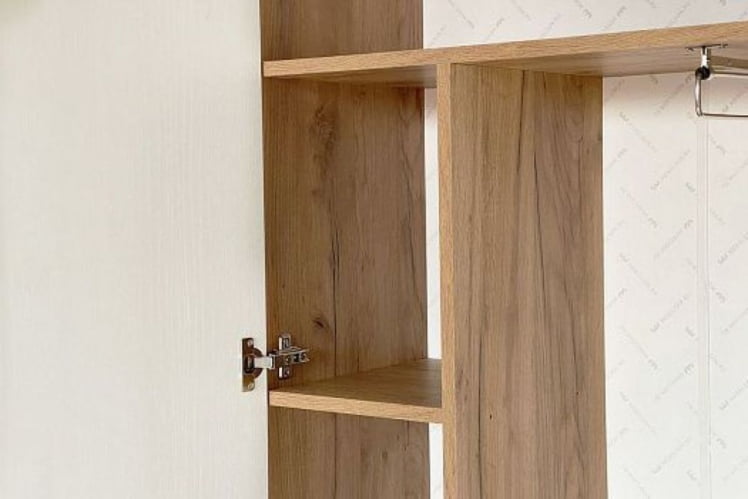 Шкаф двухдверный Бери MPR-024 Дуб крафт золотой/белое дерево_16