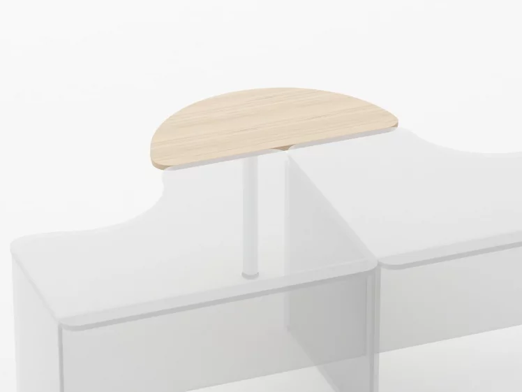 Приставка-полукруг для двух угловых столов Glassy 2.20 Венге_1