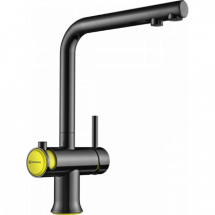 Смеситель Omoikiri Hotaru-Y Латунь/Вороненая Сталь/Желтый_0