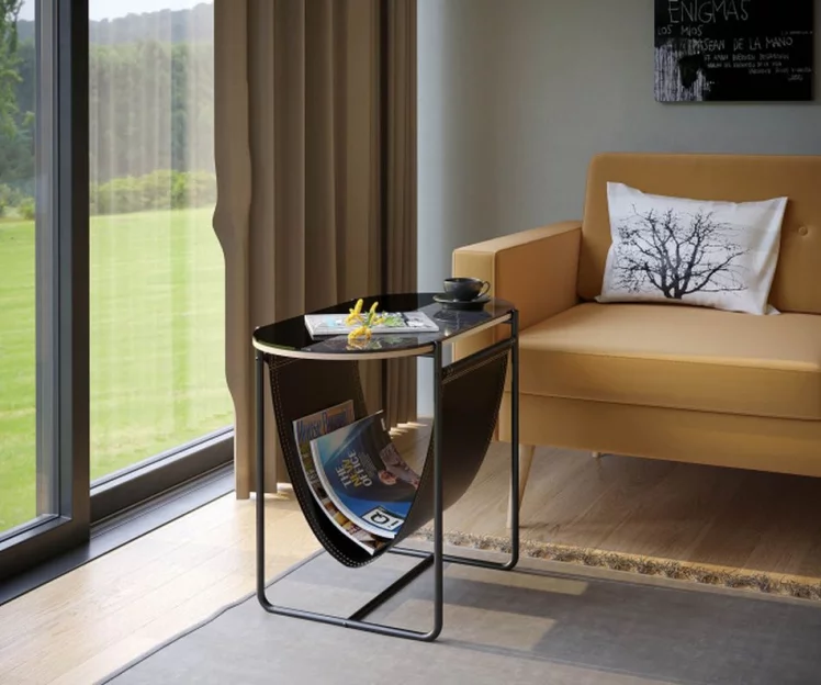 Стол журнальный Тип 9 ЛД 451.210.000 Чёрный Камень Пьетро чёрный_1