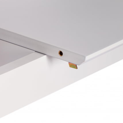 Стол обеденный раскладной Retro дерево гевея, МДФ, 110+30 x 75 x 75см, Белый (White)_8