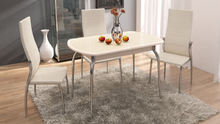 Стул Комфорт Бежевый Аллигатор к/з 218_1