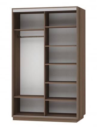 Шкаф-купе двухдверный Экспресс Дуо Экспенс 1400х2400h Ясень шимо тёмный_1