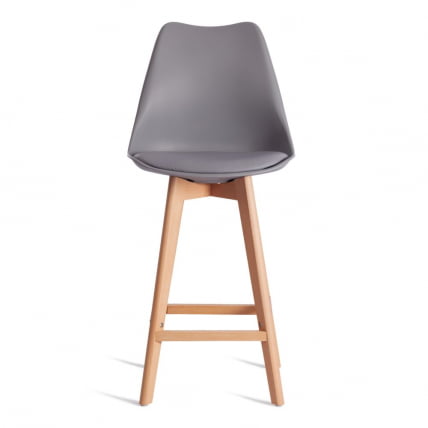 Стул барный TULIP BAR (mod. C1014H-1) / 2 шт. в упаковке пластик/дерево, 42 х 47,5 х 104 см, Grey (серый) 92717 / натуральный_5