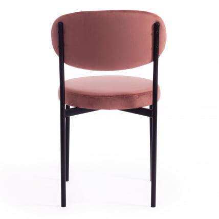 Стул REVO (mod. 7033) ткань/металл, 47х54х82 см, высота до сиденья 47 см, коралловый barkhat 15 /черный_3