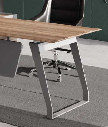 Стол руководителя на опорной тумбе QUARTZ QZ.0101.BW+QZ.0201.BW.GF.R правый_10